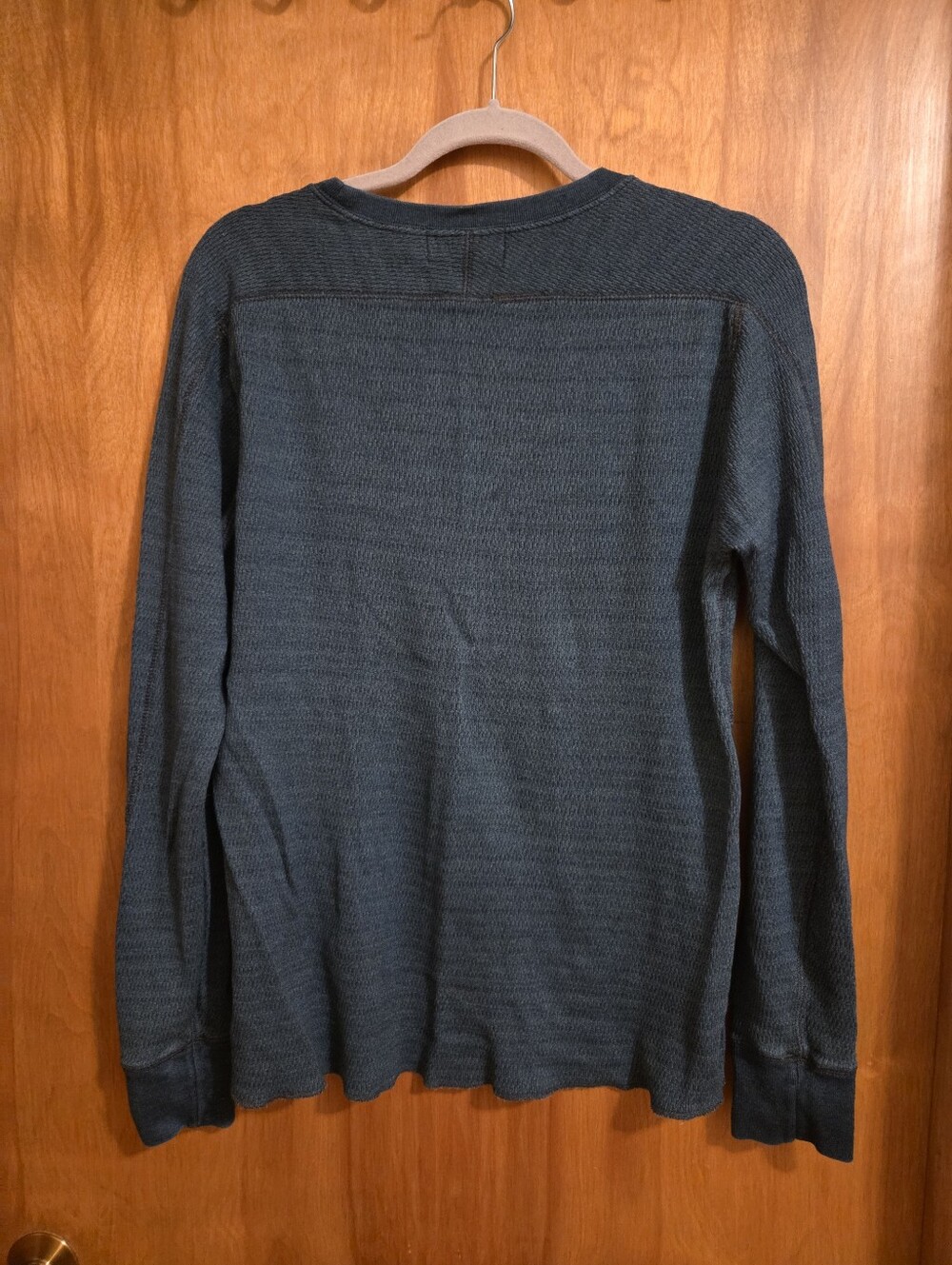 Double RL Ralph Lauren Men's Dark Blue Crewneck Thermal Long Sleeve Medium - Picture 3 of 9